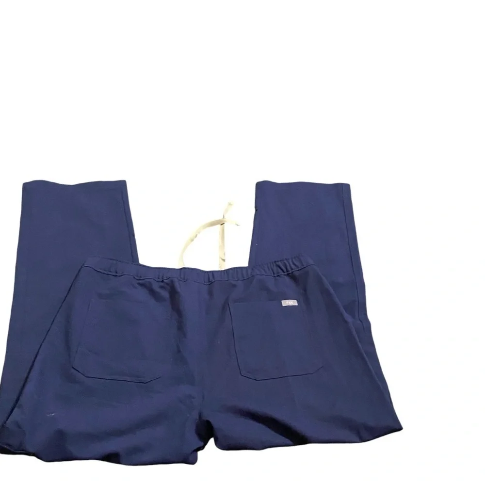 Figs Medical Mens Scrub Pants Navy Blue, Zipper and Button Closure Pockets SZ LS